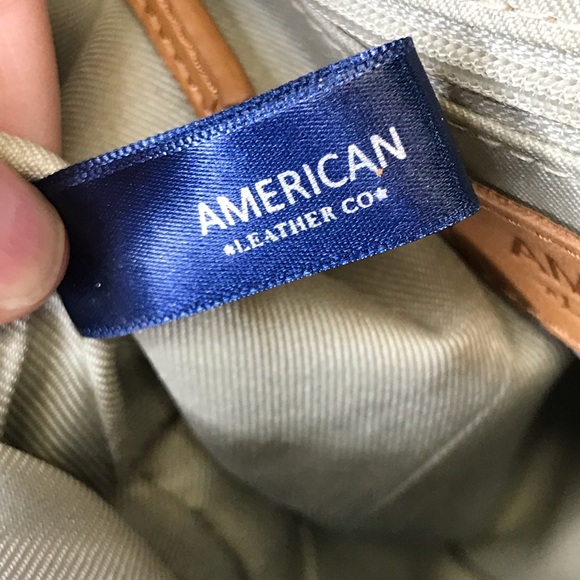 American Leather Co Lenox Cafe Latte Leather Satchel Shoulder Bag Purse - Picture 12 of 12